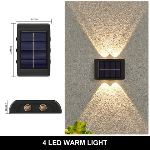 Solar Lamp Light Garden Night Light Solar Wall Lamp Outdoor Waterproof Up And Down Luminous Lighting Decor