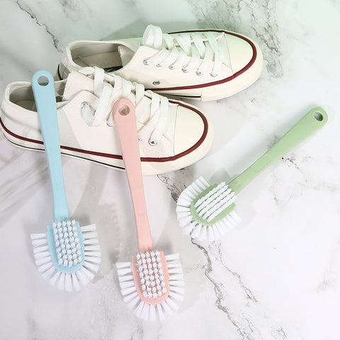 Multi Faced Long Handled Soft Bristled Shoe Brush