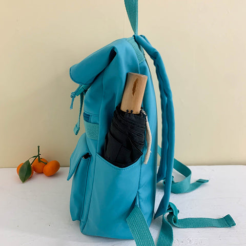 Multi-pocket Backpack Women Fashion Buckle Students School Bags