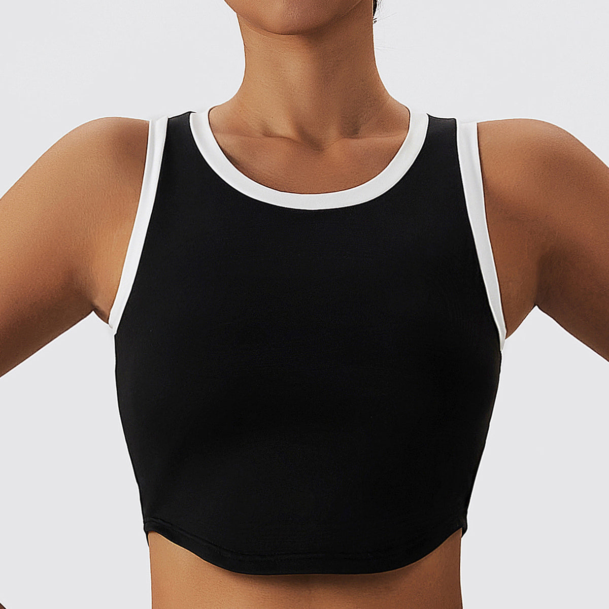Multi-panel Contrast Quick-drying Yoga Bra Shock-proof Running Fitness Vest