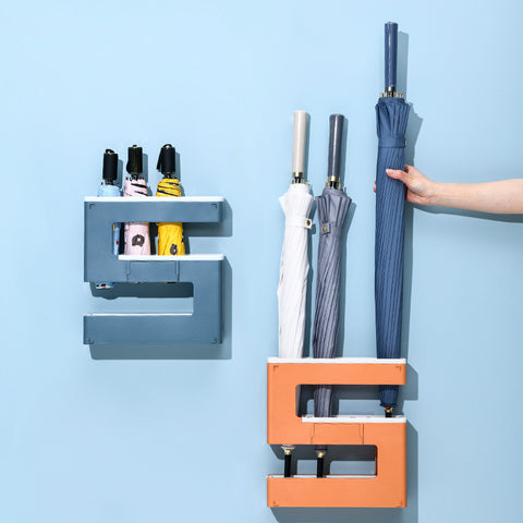 Creative Umbrella Stand Wall Hanging Free Perforated Umbrella Storage Rack