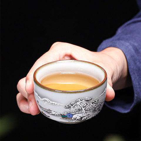 Ru Kiln Tea Cup Kung Fu Tea Set