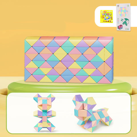 Snake Twist Cube Stress Relief Educational Toys Children Gifts Magic Snake Ruler Puzzle Folding Educational