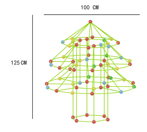 DIY Tent Inserted Beaded Christmas Tree