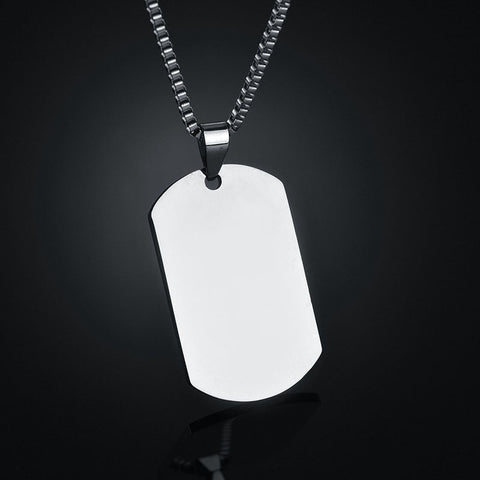 Titanium steel military brand stainless steel men's necklace private custom dog brand name pendant offering lettering