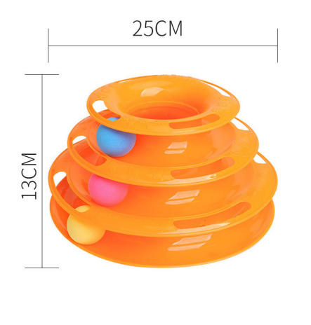 Interactive Funny four layer Cat Turntable Pet Ball Tower Tracks Toy