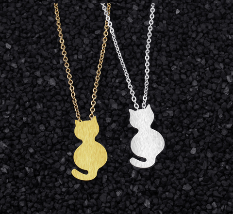 Plating alloy women's necklace trend fashion pet cat necklace