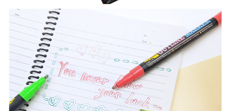 Double Line Pen Color Ledger Pen Dreamlike Outline