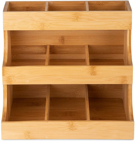 Bamboo Tea Bag Coffee Wooden Storage Rack