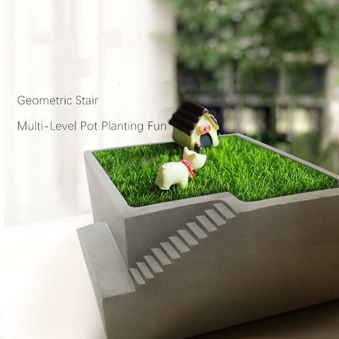 Art flower concrete potted mold ceramic clay plant diy silicone mold