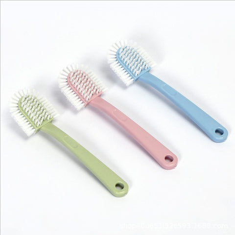 Multi Faced Long Handled Soft Bristled Shoe Brush