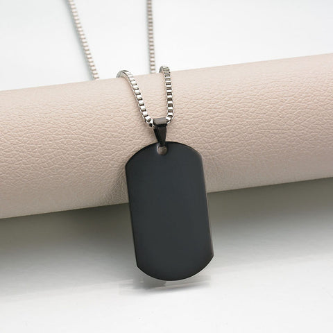 Titanium steel military brand stainless steel men's necklace private custom dog brand name pendant offering lettering