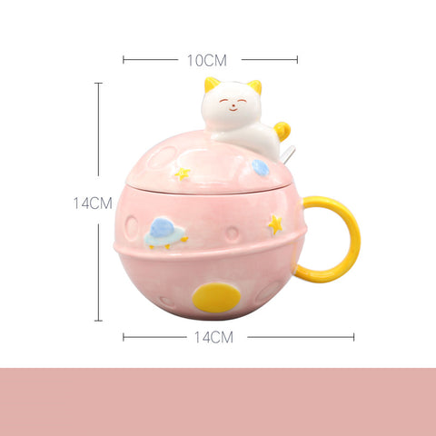 Cup Female Summer Ceramic Niche Coffee Cup Creative Student Mug