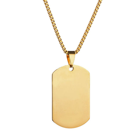 Titanium steel military brand stainless steel men's necklace private custom dog brand name pendant offering lettering