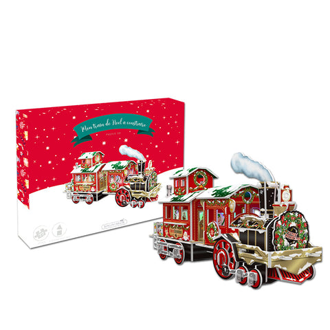 3D Train DIY Puzzle for Children's Christmas Gift Hardboard Model