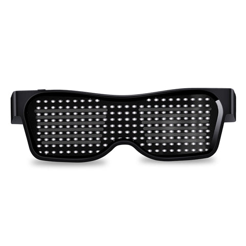DIY Bluetooth App Control Led Party Glasses Customized Languages USB Charge Flashing Luminous Eyewear Christmas Concert Sunglasses For Women Men