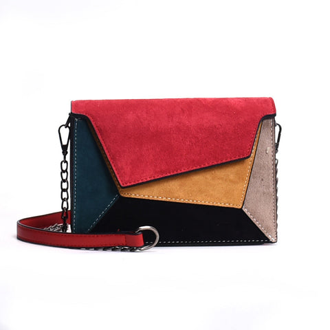 2021 autumn new color personality stitching handbags simple shoulder diagonal package frosted small square bag