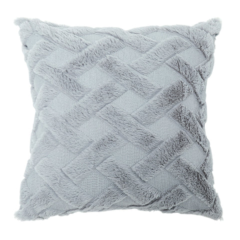 Geometric Rhombus Double-sided Three-dimensional Plush Pillowcase
