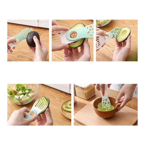 Avocado Corer Butter Fruit Peeler Cutter Pulp Separator Plastic Knife Avocado Slicer Kitchen Gadgets Vegetable Tools