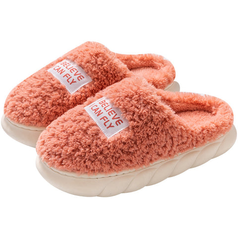 Warm Plush Slippers Home Shoes For Women Couple Winter Slippers