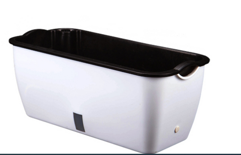 Lazy man long plastic flowerpot