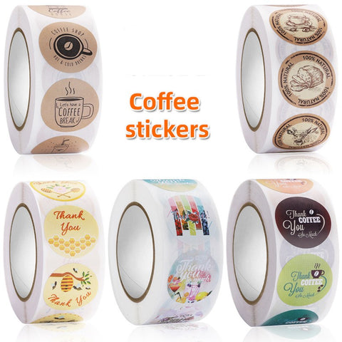 Bubble Milk Tea Cup Thank You Stickers Coffee Shop Sticker Sealing Paste