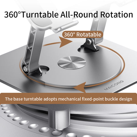 LS652 Double Pole Support Infinite Rotating Notebook Stand