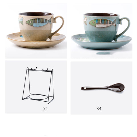 Ceramic Coffee Cup European Style Small Luxury Afternoon Tea Cup Ins Wind Retro Coffee Cup