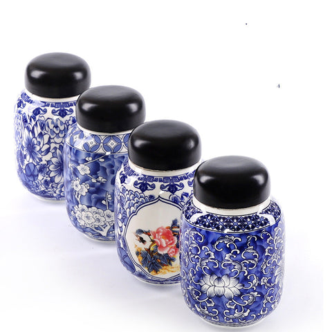 Blue And White Tea Box Ceramic Tea Box