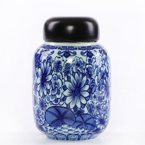Blue And White Tea Box Ceramic Tea Box