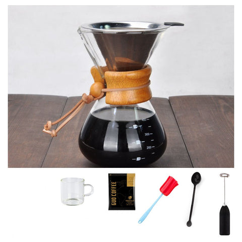 Large Capacity Coffeeware Hand-made Coffee Pots with Stainless Steel Filter