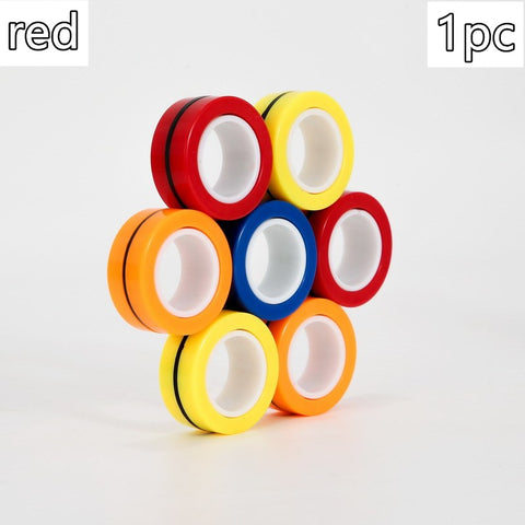 Magnetic Decompression Ring Rotating Finger Bracelet