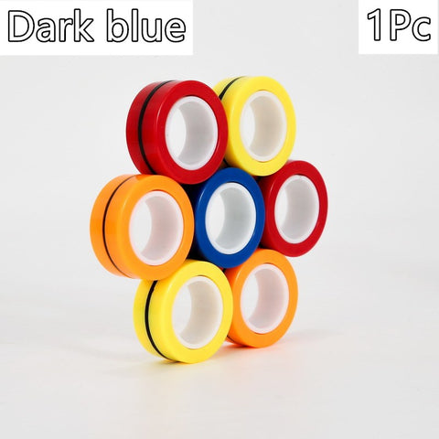 Magnetic Decompression Ring Rotating Finger Bracelet