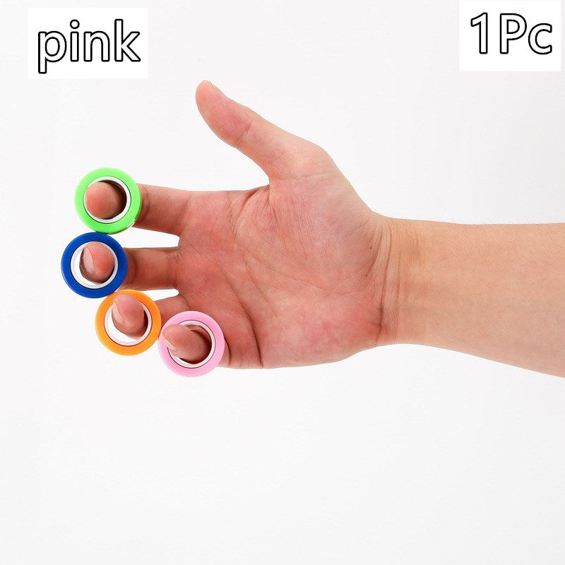 Magnetic Decompression Ring Rotating Finger Bracelet