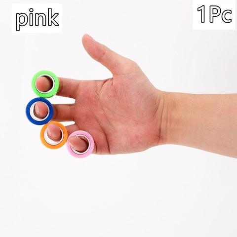 Magnetic Decompression Ring Rotating Finger Bracelet