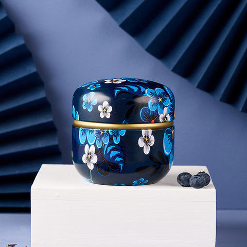 Tea Can Iron Can Flower Tea Can Round