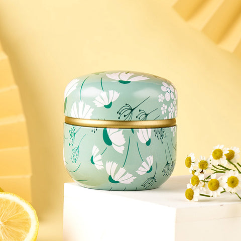 Tea Can Iron Can Flower Tea Can Round