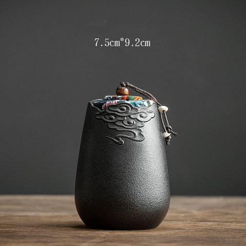 Stoneware Tea Caddy Kung Fu Tea Set Storage Tea Caddy