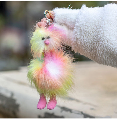 Ostrich Pendant Plush Cute Ugly Bag Keychain Small Pendant