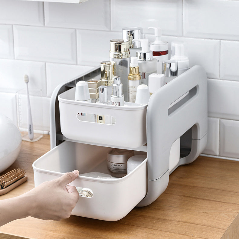 Multi-Purpose Countertop Clutter Storage Rack Cabinet Double-Layer Sli ...