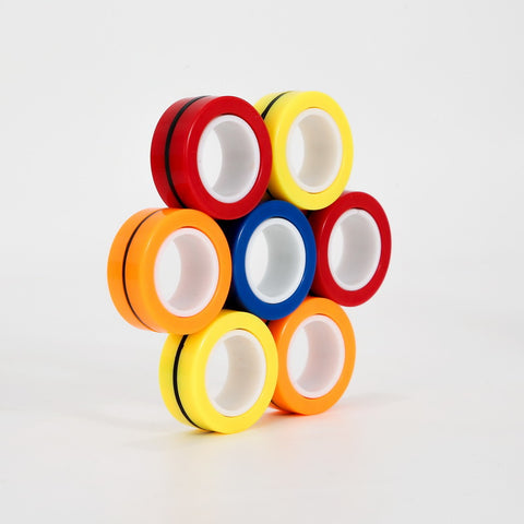 Magnetic Decompression Ring Rotating Finger Bracelet
