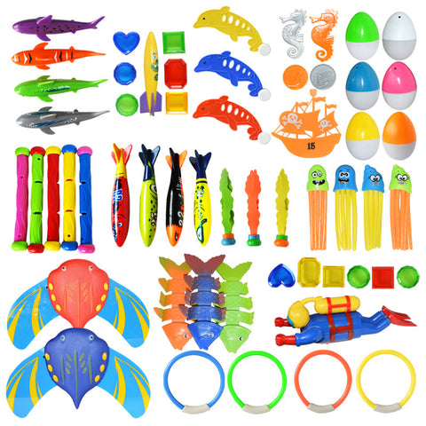 Diving Toy Swimming Pool Playing Diving Ring Torpedo Seaweed Suit