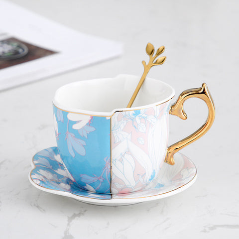 Ceramic Coffee Cup and Saucer Set Creative Phnom Penh Red Tea Cup