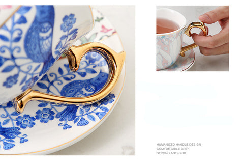 Ceramic Coffee Cup and Saucer Set Creative Phnom Penh Red Tea Cup