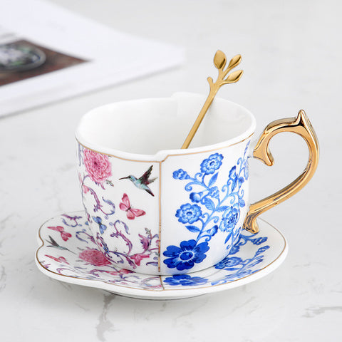 Ceramic Coffee Cup and Saucer Set Creative Phnom Penh Red Tea Cup