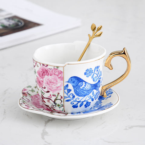 Ceramic Coffee Cup and Saucer Set Creative Phnom Penh Red Tea Cup