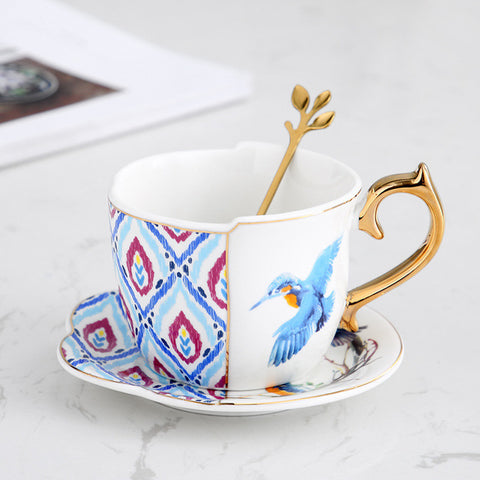 Ceramic Coffee Cup and Saucer Set Creative Phnom Penh Red Tea Cup