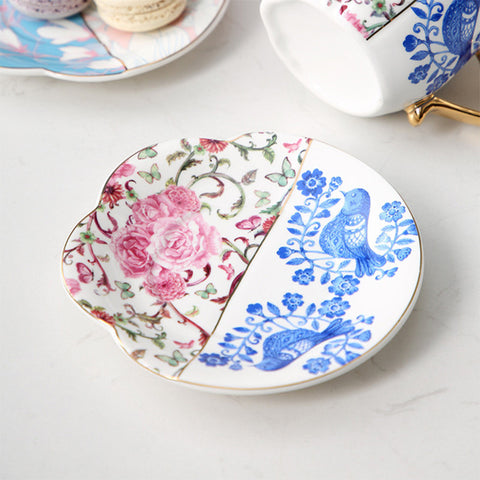 Ceramic Coffee Cup and Saucer Set Creative Phnom Penh Red Tea Cup