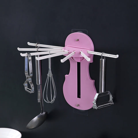 7-in-1 Multifunctional Retractable Wall-mounted Pull-out Rack without Punching Kitchenware Storage Rack Kitchen Accessories