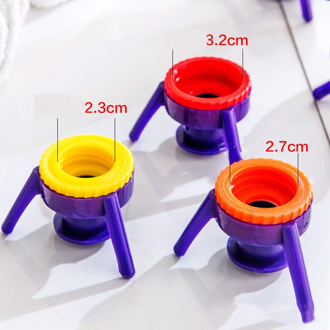 6 Pieces Of Inverted Vertical Bottle Cap Holder Plastic Bottle Leak-proof Lid